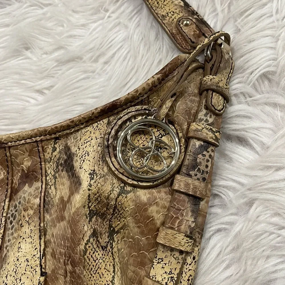 𝅺Jessica Simpson Faux Leather Reptile Print Hobo Bag